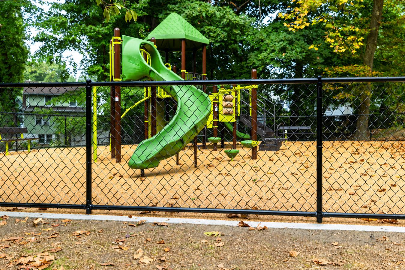 Chain link fence installation